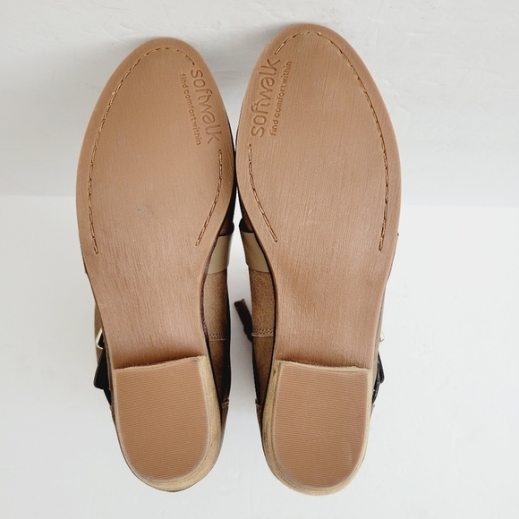 New Softwalk Rayne Brown Soft  Leather Pull On Mid Buckle Bootie, Size 8 - Picture 6 of 7